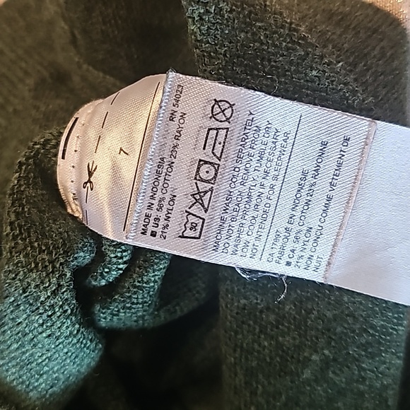 Janie and Jack Rugby Sweater green orange strip w blue, Juniper Green - Picture 6 of 6